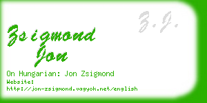 zsigmond jon business card